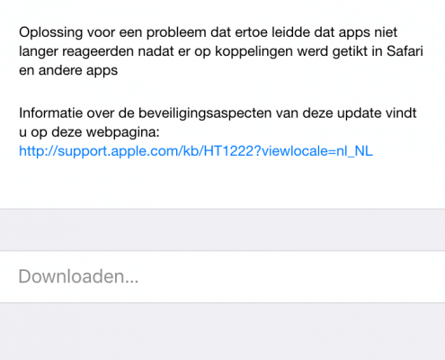 iOS 9.3.1 update lost problemen open links op